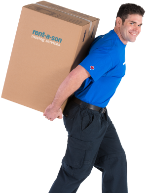 man lifting a box