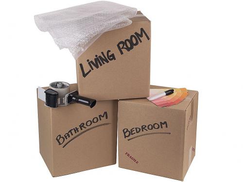 Moving boxes with labels