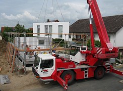 truck on construction site